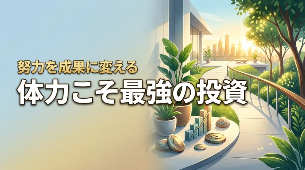 【体力は投資】努力を無駄にせず健康とパフォーマンスを最大化して成功を掴め（記事のアイキャッチ画像）
