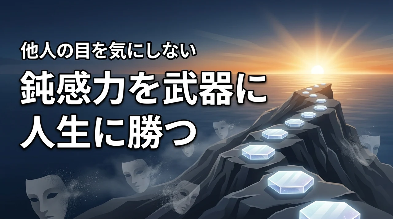 他人の目が気になる?鈍感力を武器に自分らしく人生に勝つ!強くなるための方法(記事のアイキャッチ画像)